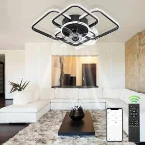 27" Ceiling Fans with Lights Remote Dimmable LED